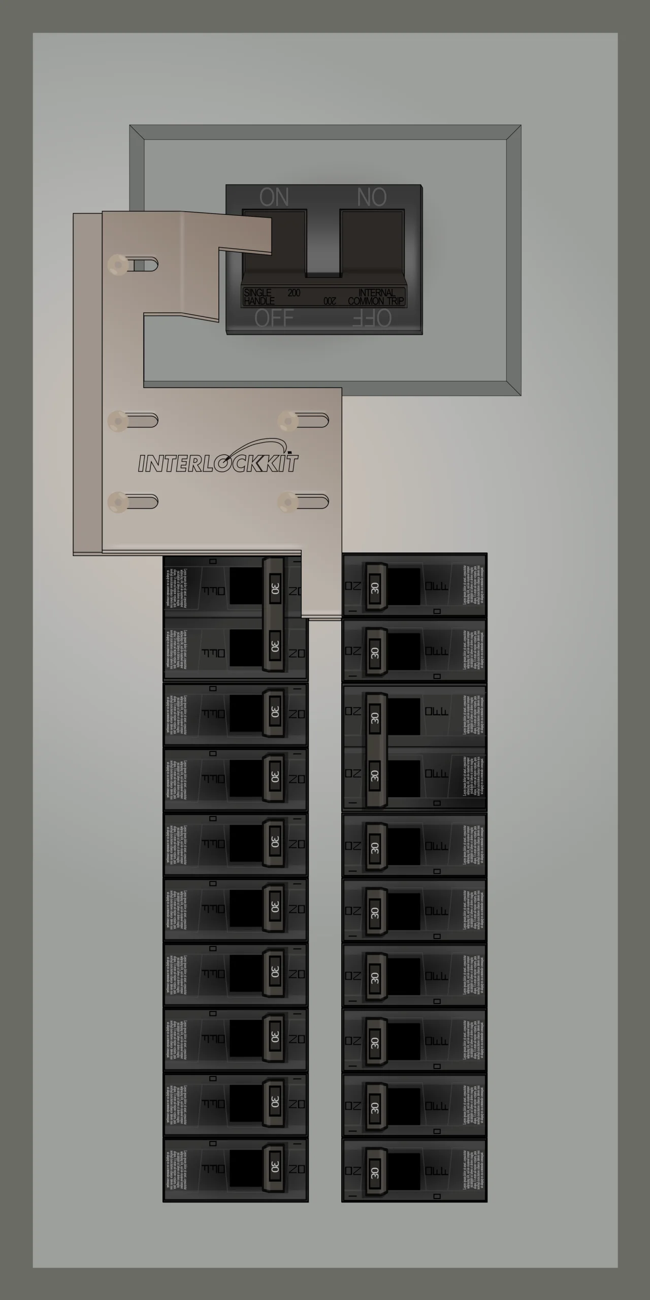 K-4410 Panel Photo With Main Off and Generator On