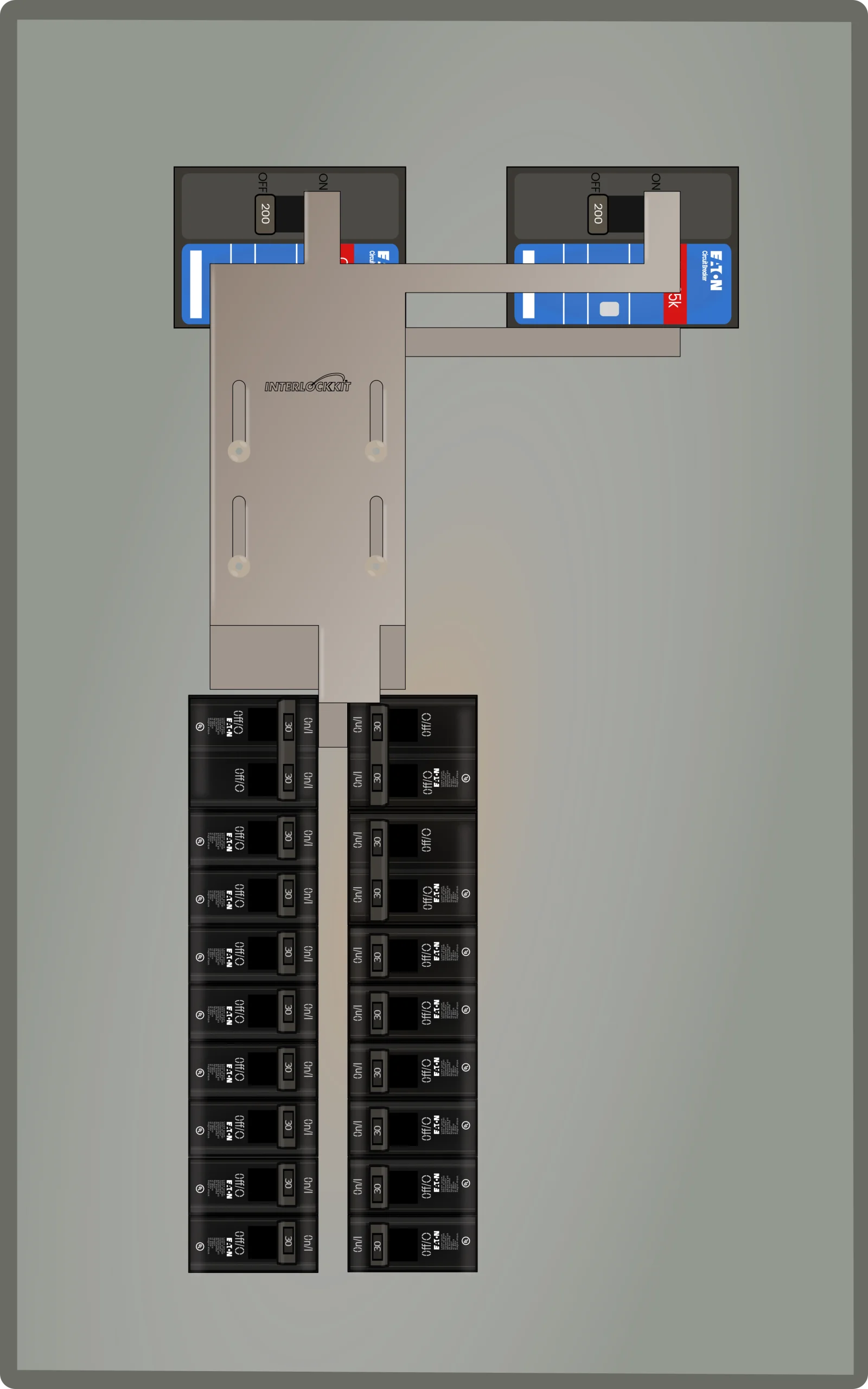 K-6411 Panel Photo With Main Off and Generator On