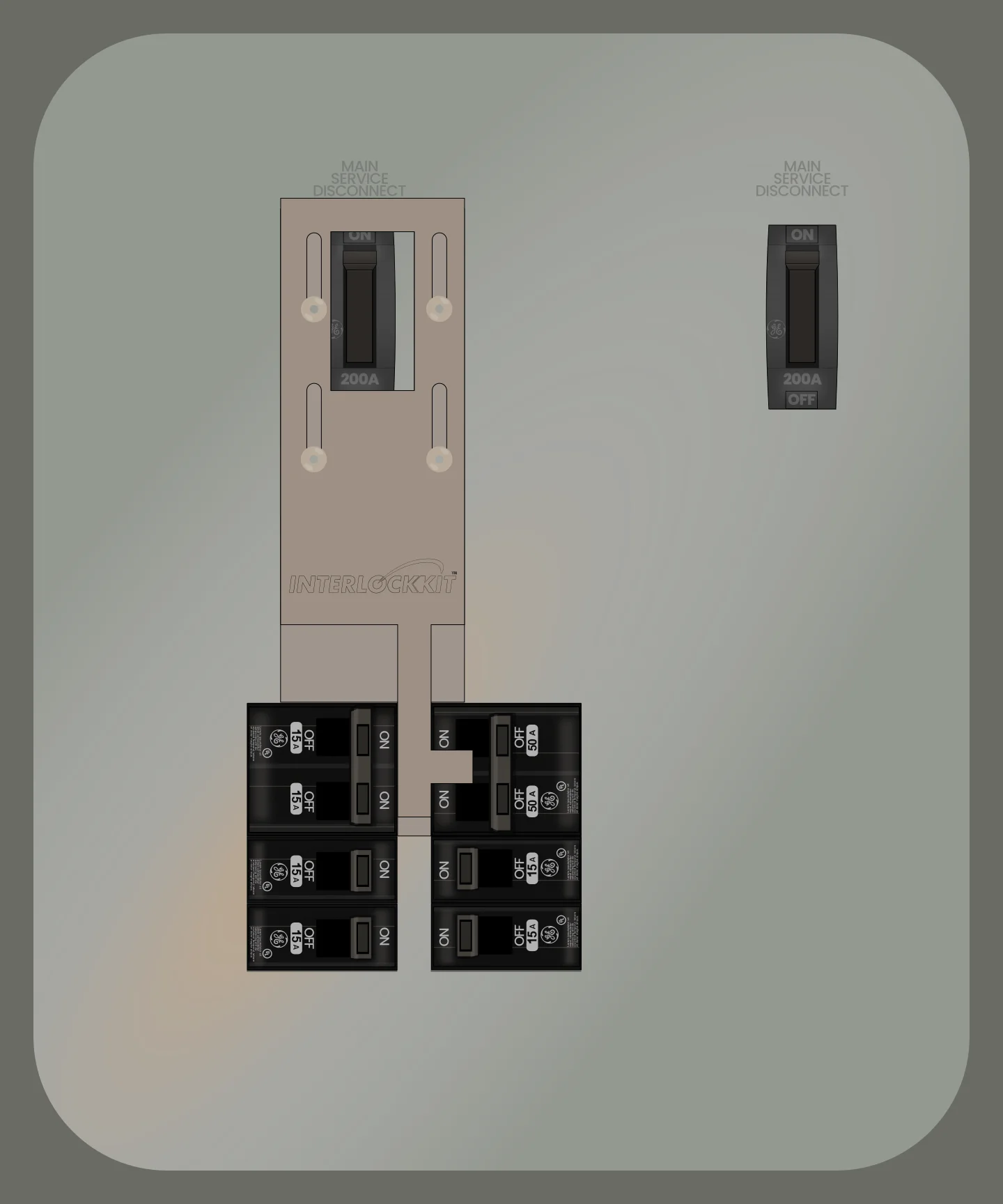 K-8710 Panel Photo With Main On and Generator Off