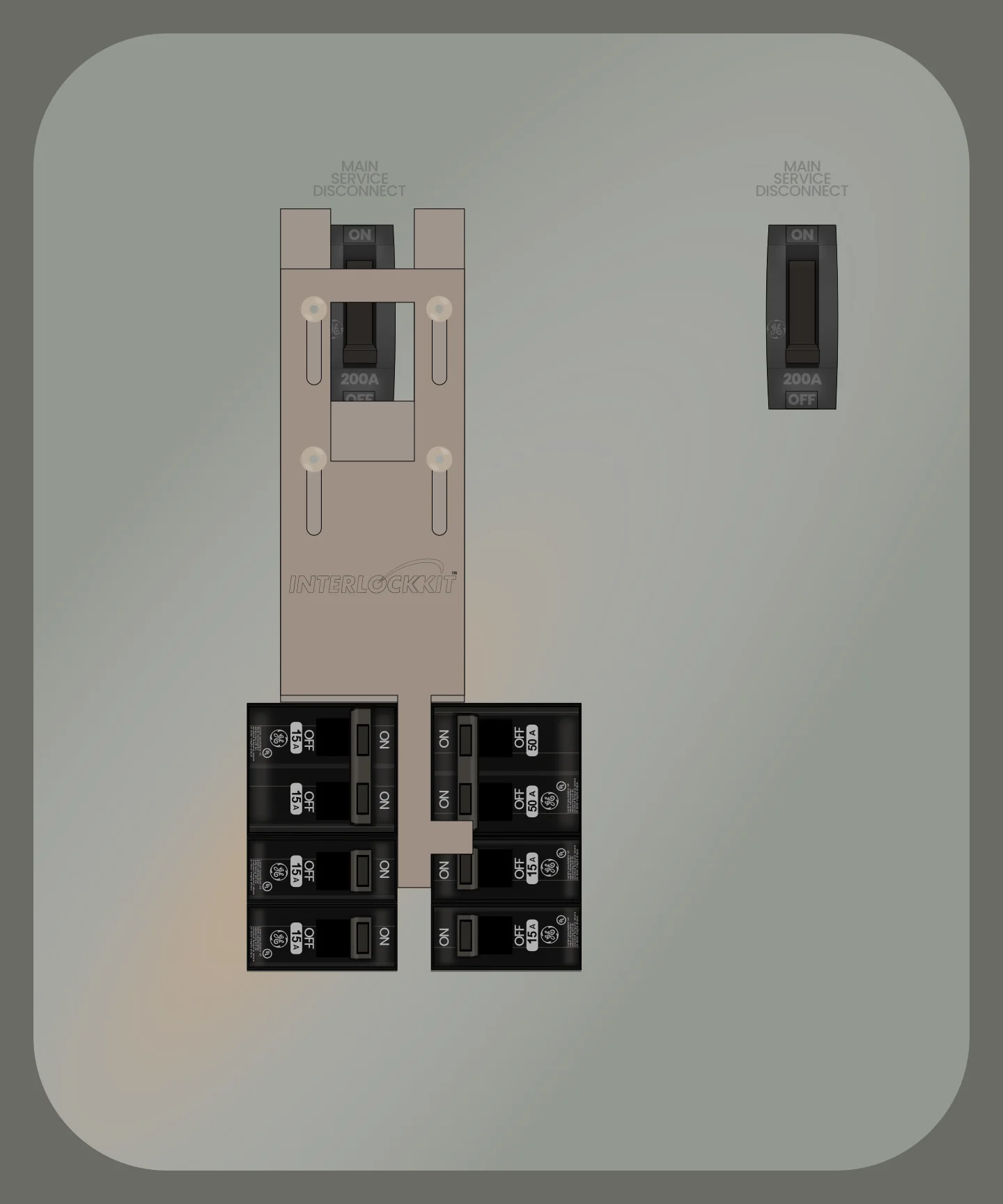 K-8710 Panel Photo With Main Off and Generator On