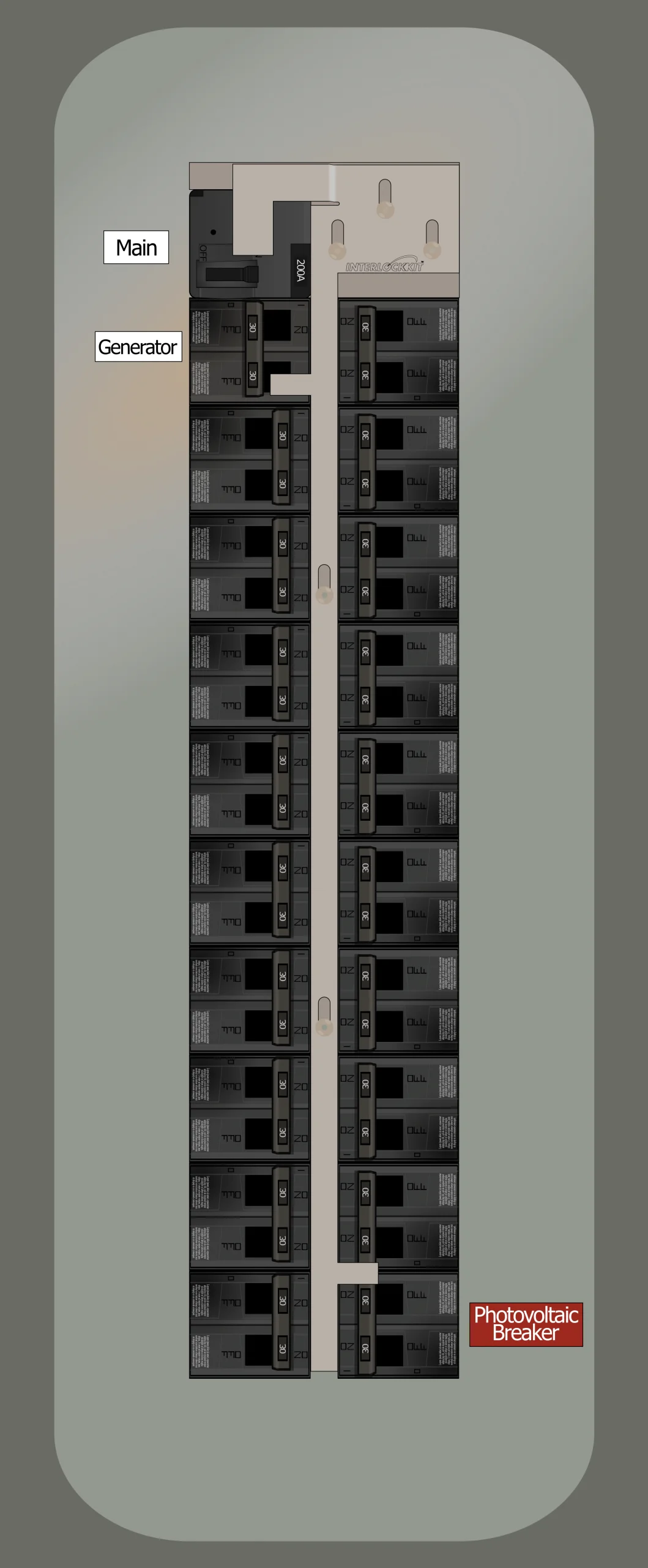 KS-1215 Panel Photo With Main On and Solar On and Generator Off