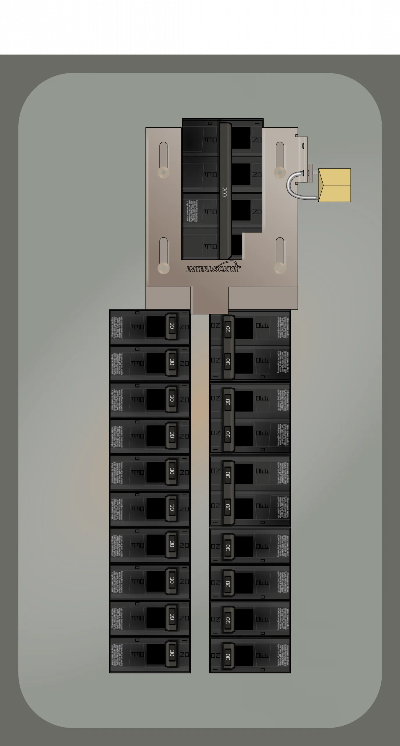 A photo of Lockable Interlock Kit KL-8010 With The Main Off and Generator On