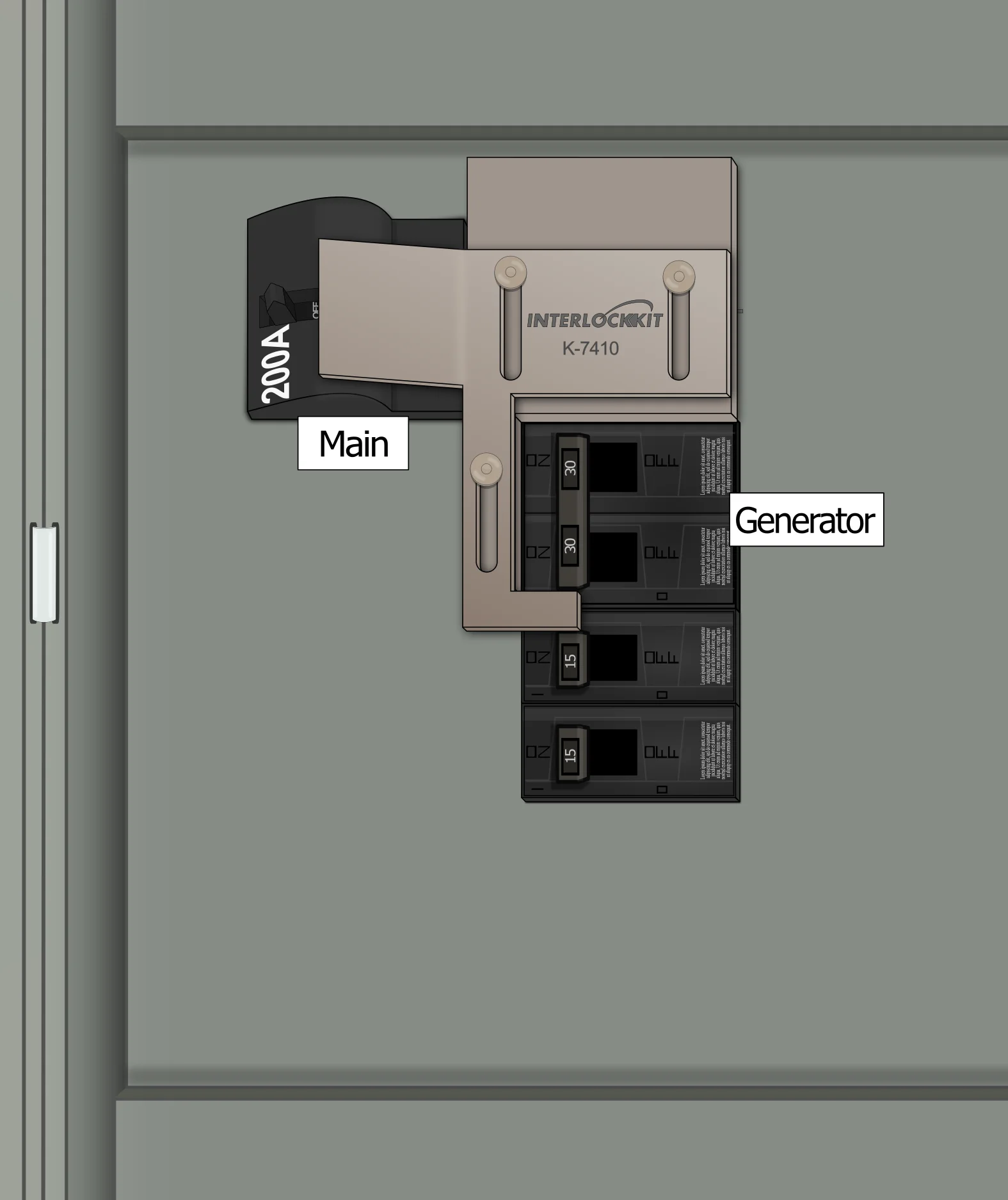 K-7410 Panel Photo With Generator On